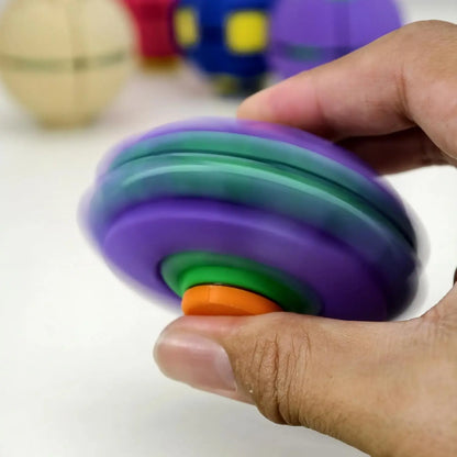 3D Printed Press-Rotating Fidget Spinner Toy, Mechanical Kinetic Desk Stress Reliever, Unique Sensory Gadget for Adults, DIY Specialty Supplies Gift, Fidget Toys