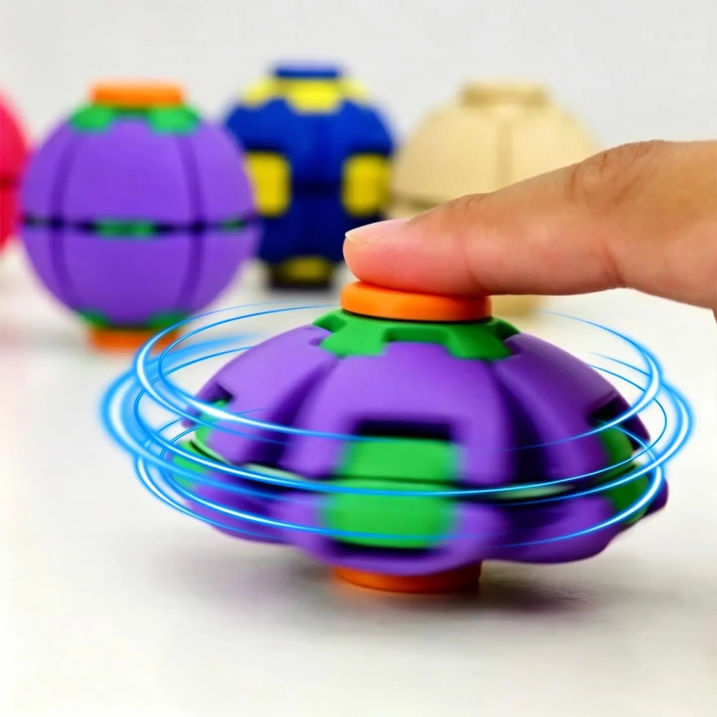 3D Printed Press-Rotating Fidget Spinner Toy, Mechanical Kinetic Desk Stress Reliever, Unique Sensory Gadget for Adults, DIY Specialty Supplies Gift, Fidget Toys