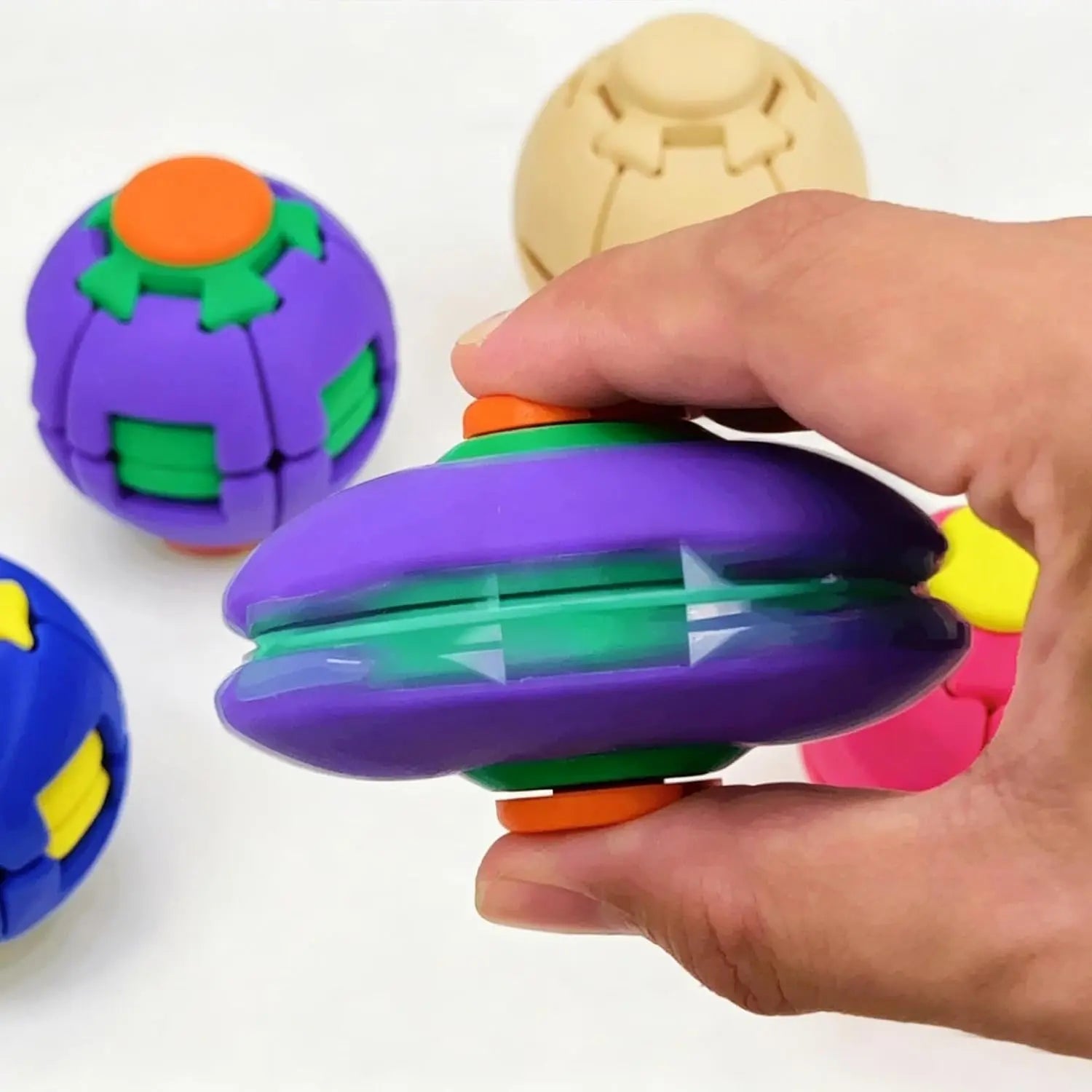 3D Printed Press-Rotating Fidget Spinner Toy, Mechanical Kinetic Desk Stress Reliever, Unique Sensory Gadget for Adults, DIY Specialty Supplies Gift, Fidget Toys