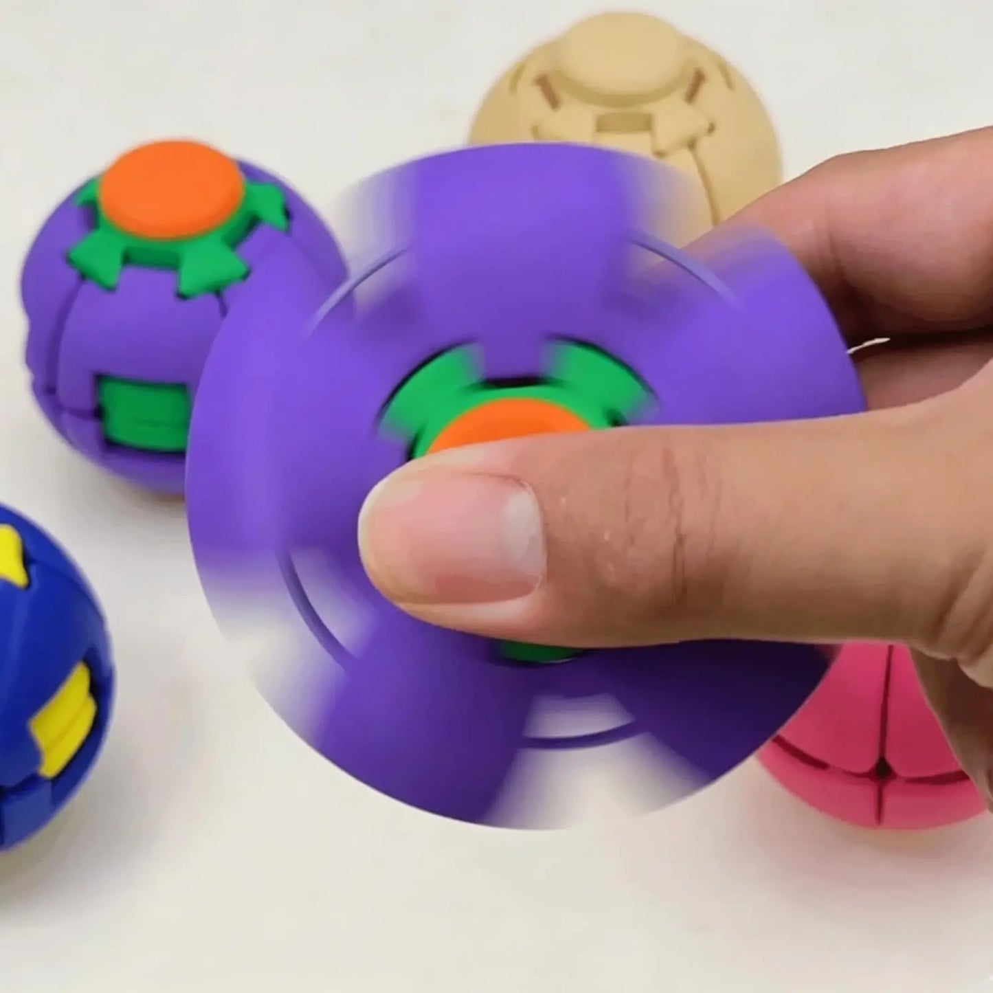 3D Printed Press-Rotating Fidget Spinner Toy, Mechanical Kinetic Desk Stress Reliever, Unique Sensory Gadget for Adults, DIY Specialty Supplies Gift, Fidget Toys